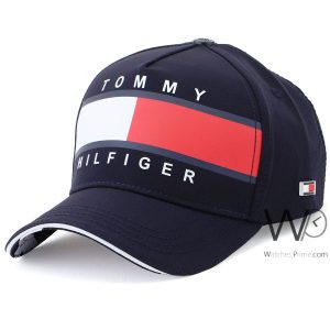Baseball cap tommy hilfiger th nyc navy blue cotton hat