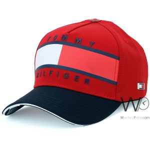 Baseball cap tommy hilfiger th nyc red cotton hat