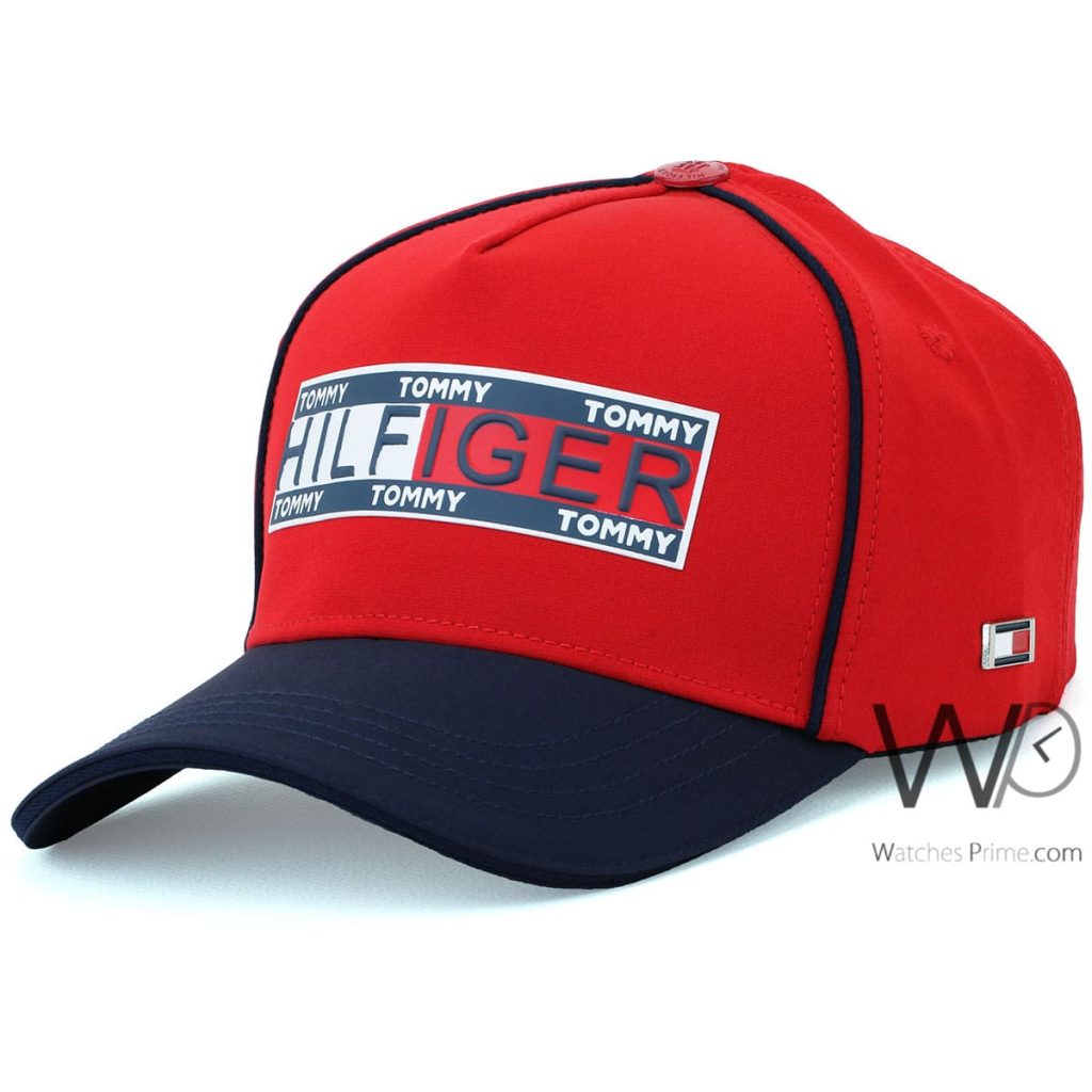 Tommy Hilfiger TH Red Blue Baseball Cap | Watches Prime