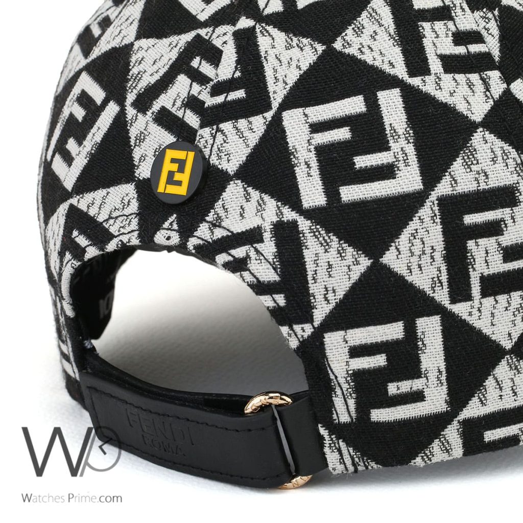Fendi Roma FF Black White baseball Cap | Watches Prime