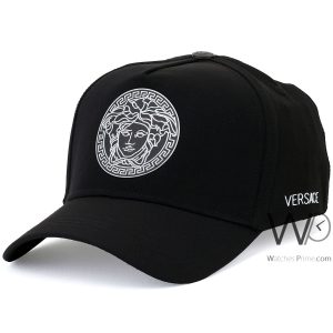 Baseball gianni versace cap black cotton hat