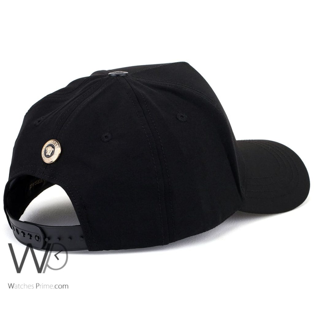 Vercase Gianni Black Cotton baseball Cap | Watches Prime