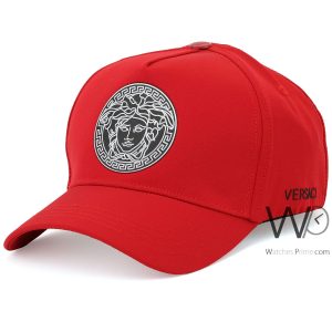Baseball gianni versace cap red cotton hat