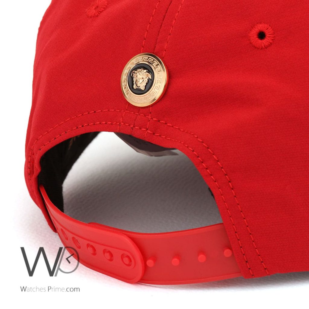 Vercase gianni Red Cotton baseball Cap | Watches Prime
