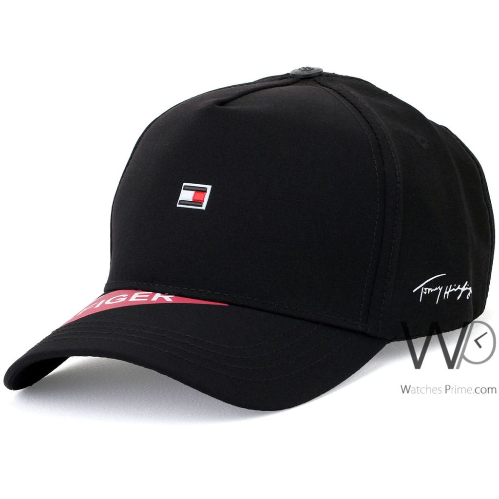 Tommy Hilfiger TH Black Baseball Cap | Watches Prime