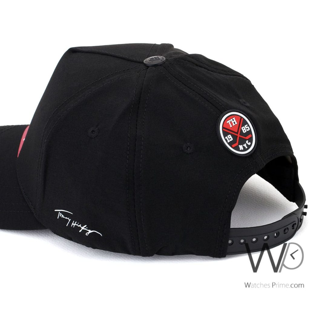 Tommy Hilfiger TH Black Baseball Cap | Watches Prime