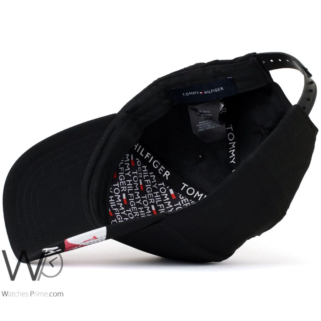 Tommy Hilfiger TH Black Baseball Cap | Watches Prime