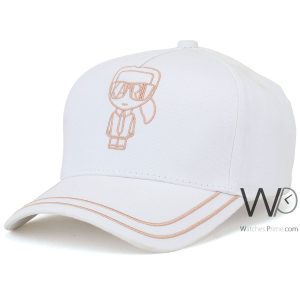 Baseball karl lagerfeld cap white cotton hat
