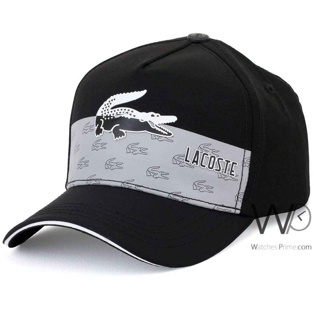 Lacoste Sport Black Cotton Baseball Cap | Watches Prime