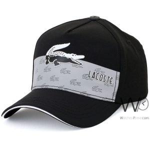 Baseball lacoste sport hat black cotton cap