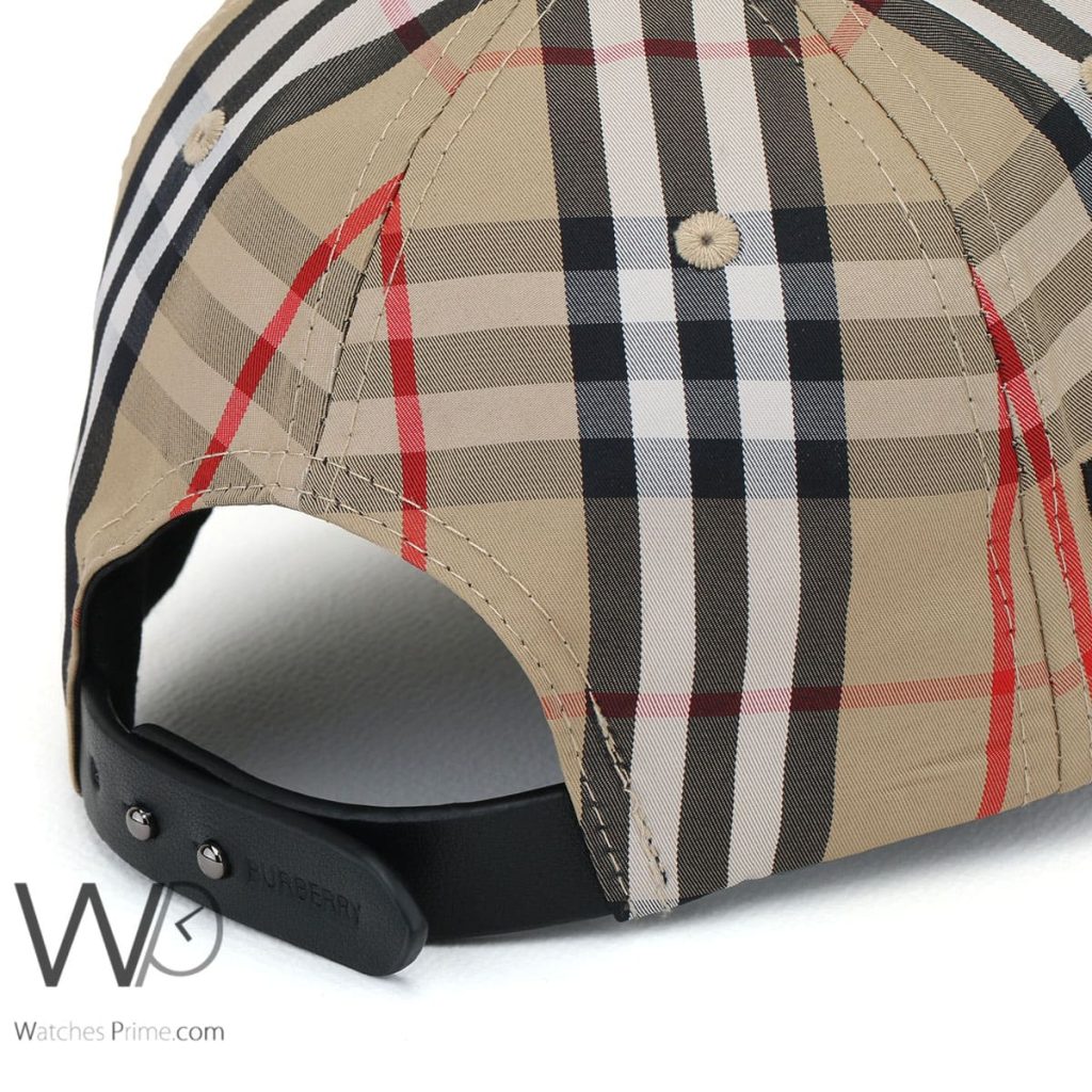 Burberry Motif Icon Stripe Black Baseball Cap | Watches Prime