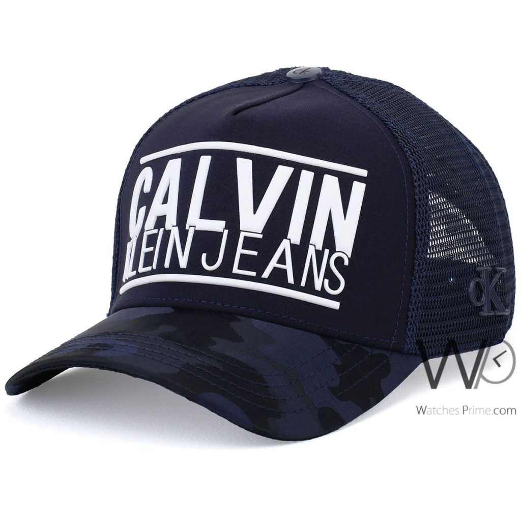 Calvin Klein Jeans CK Blue Camouflaged mesh Cap | Watches Prime