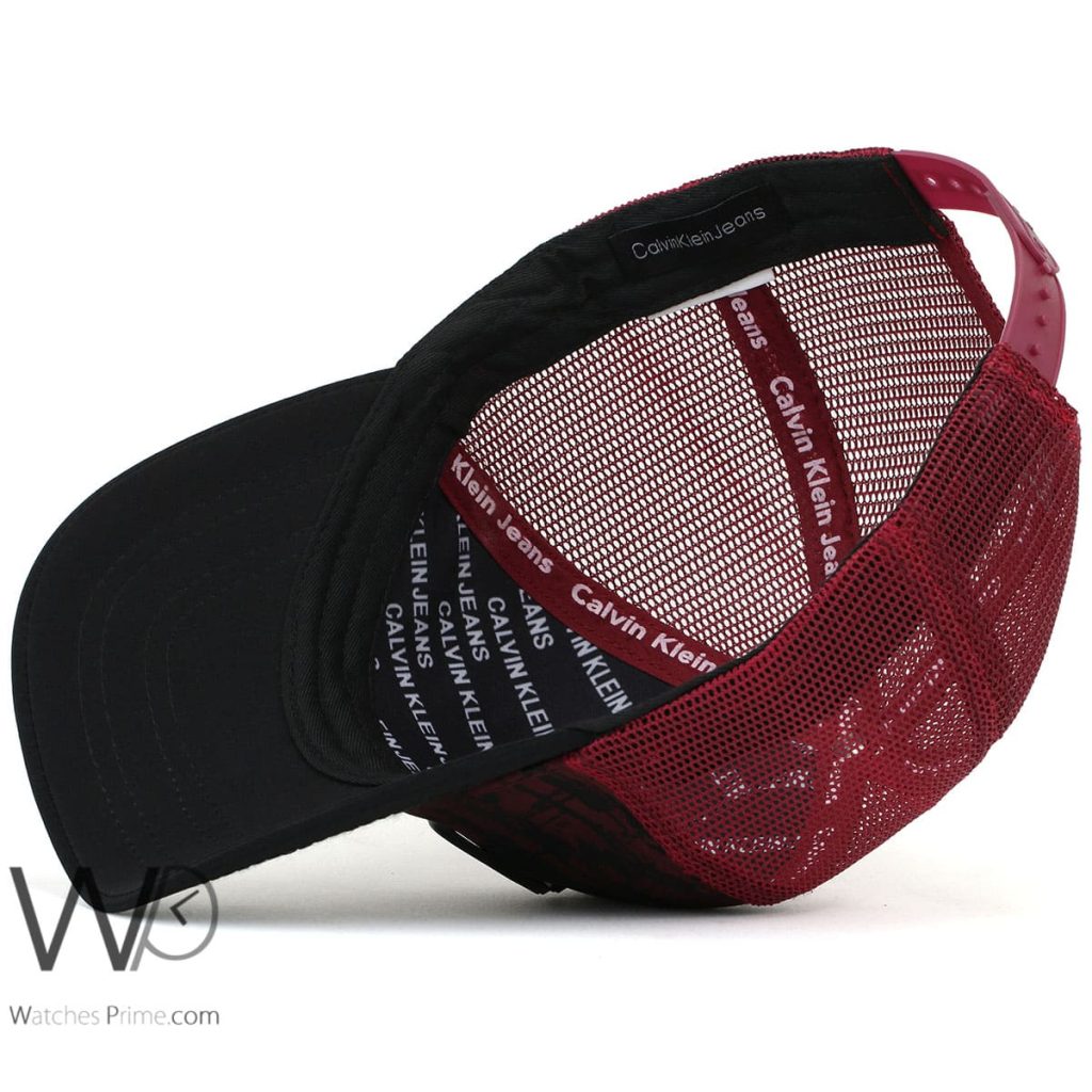 Calvin Klein Jeans CK Red mesh snapback Cap | Watches Prime