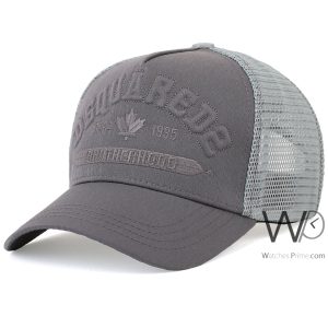 Dsquared2 trucker cap gray mesh snapback hat