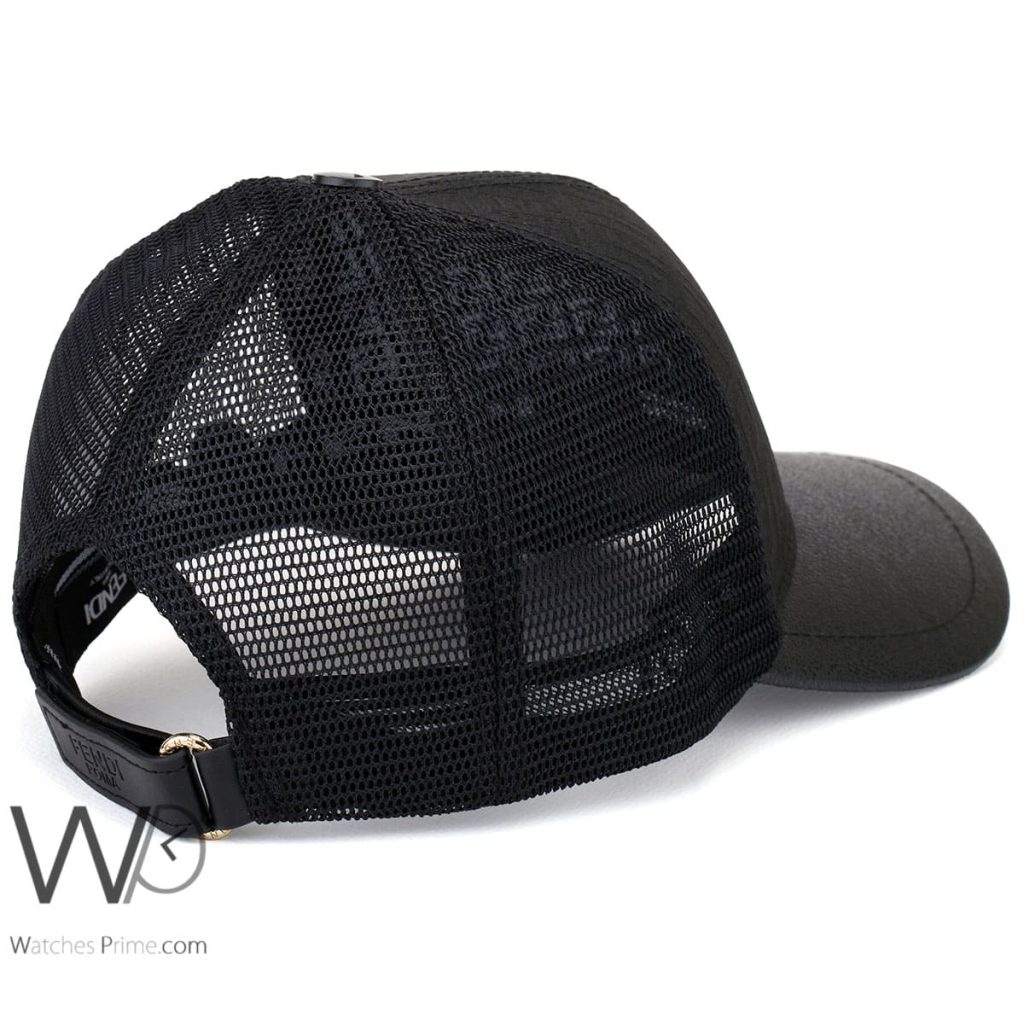 Fendi Roma mesh snapback Cap Black | Watches Prime