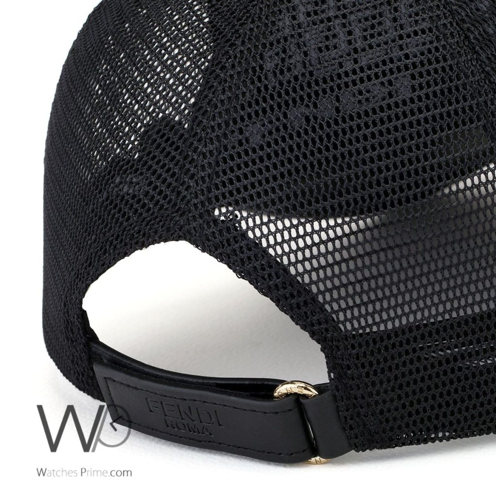 Fendi Roma mesh snapback Cap Black | Watches Prime