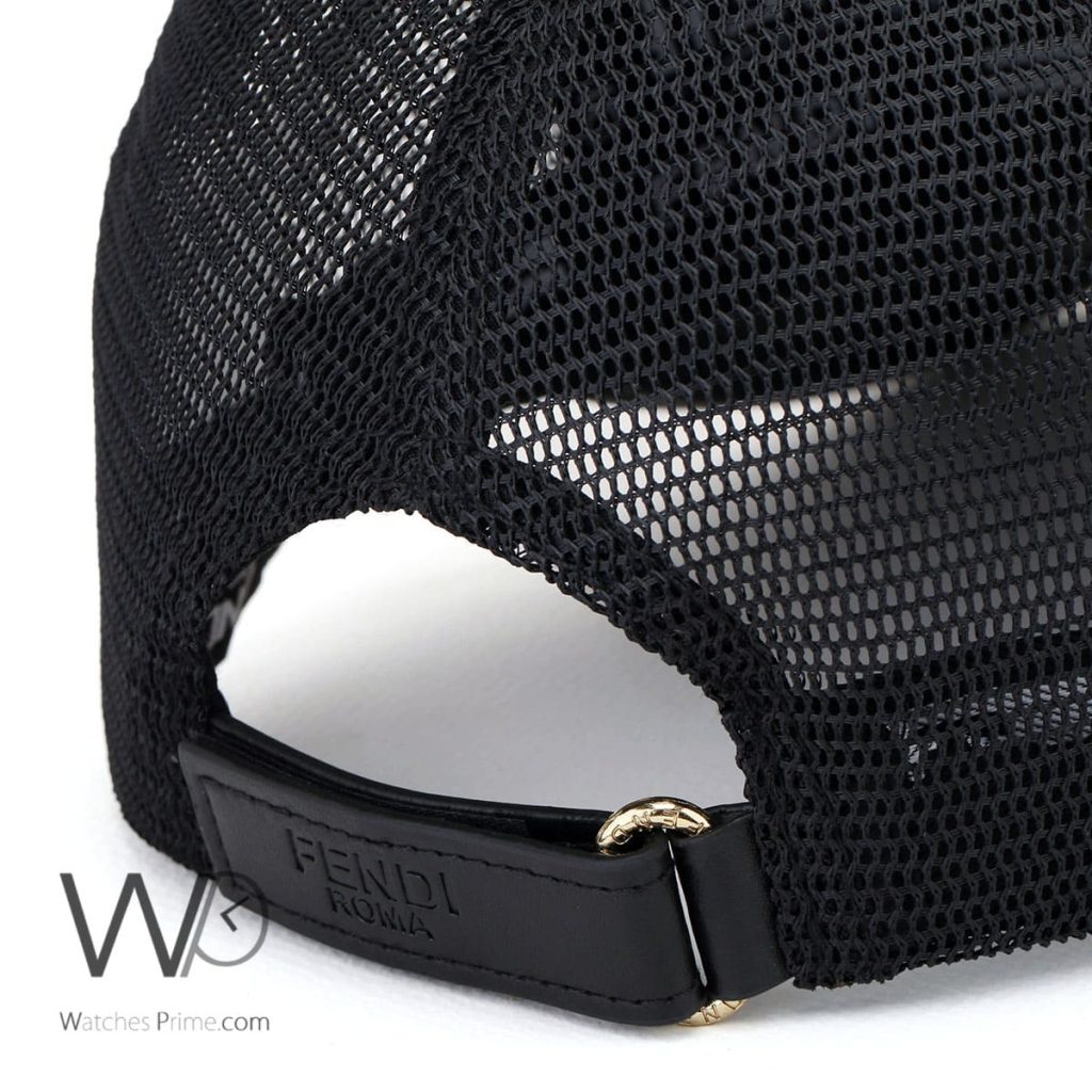 Fendi Roma Black Gray mesh snapback Cap | Watches Prime