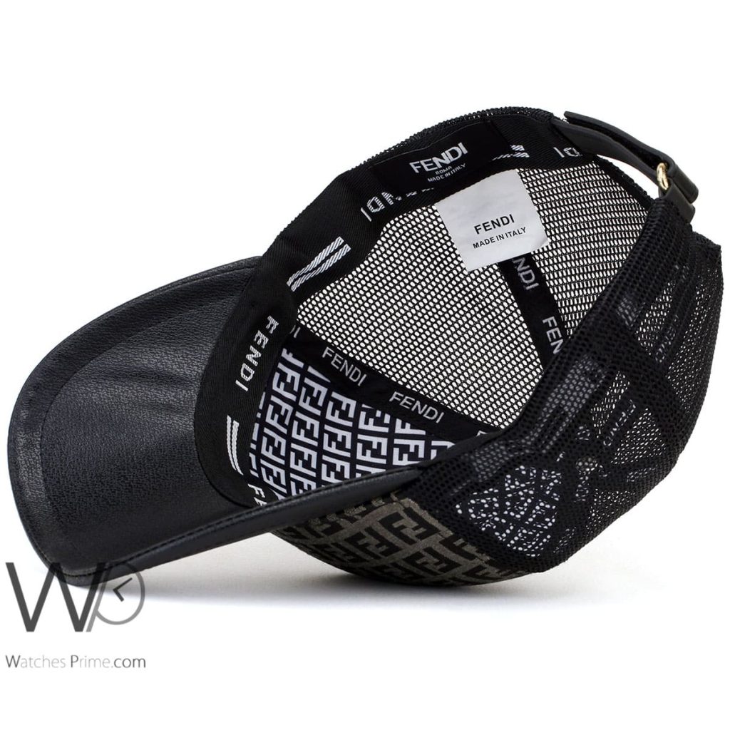 Fendi Roma Black Gray mesh snapback Cap | Watches Prime