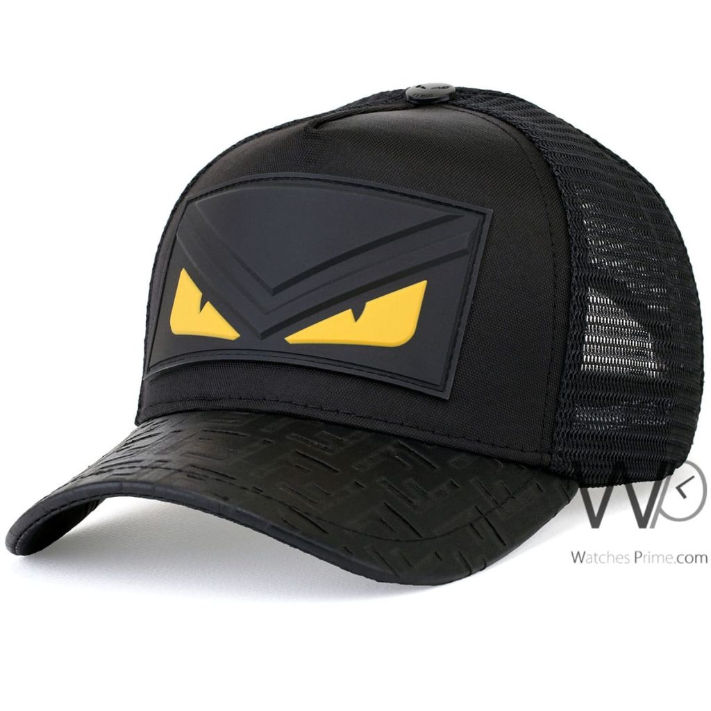 Fendi Roma Eye Black mesh snapback Cap | Watches Prime