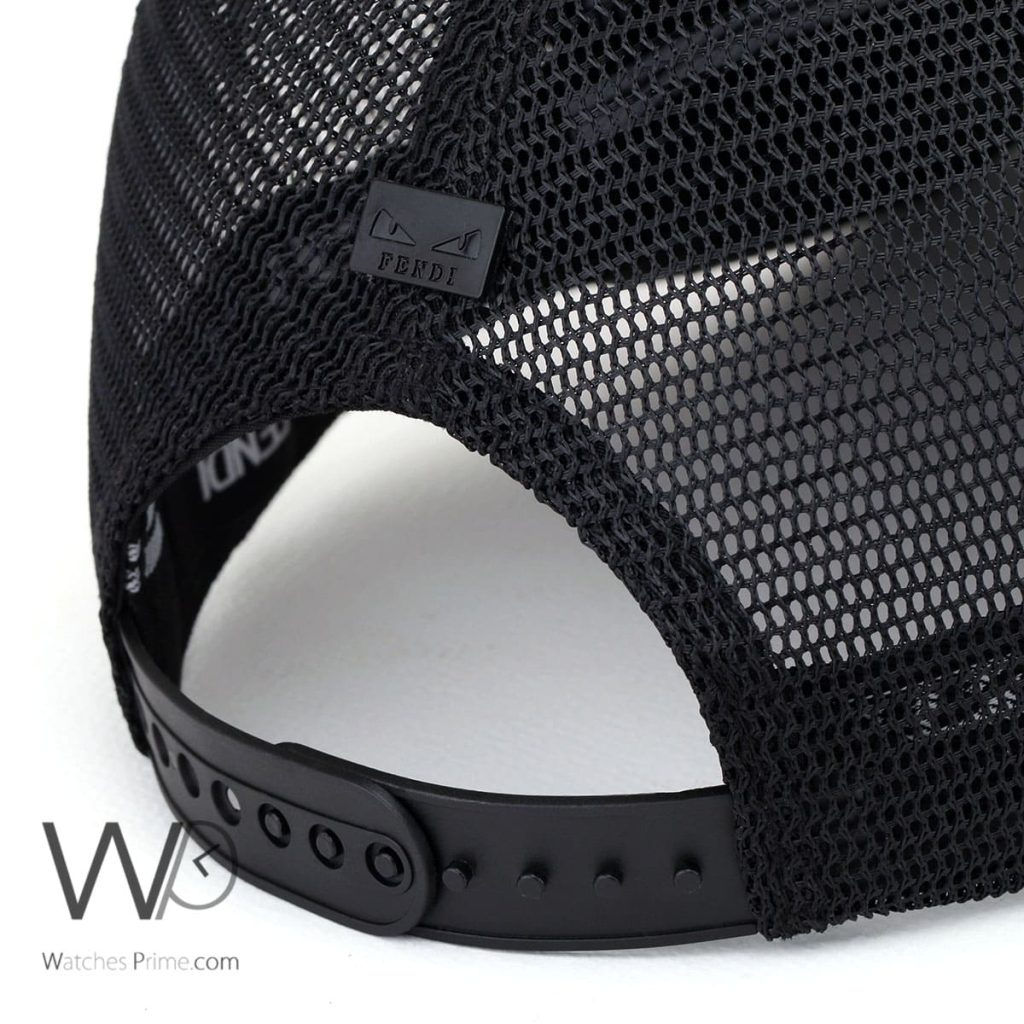 Fendi Roma Eye Black mesh snapback Cap | Watches Prime