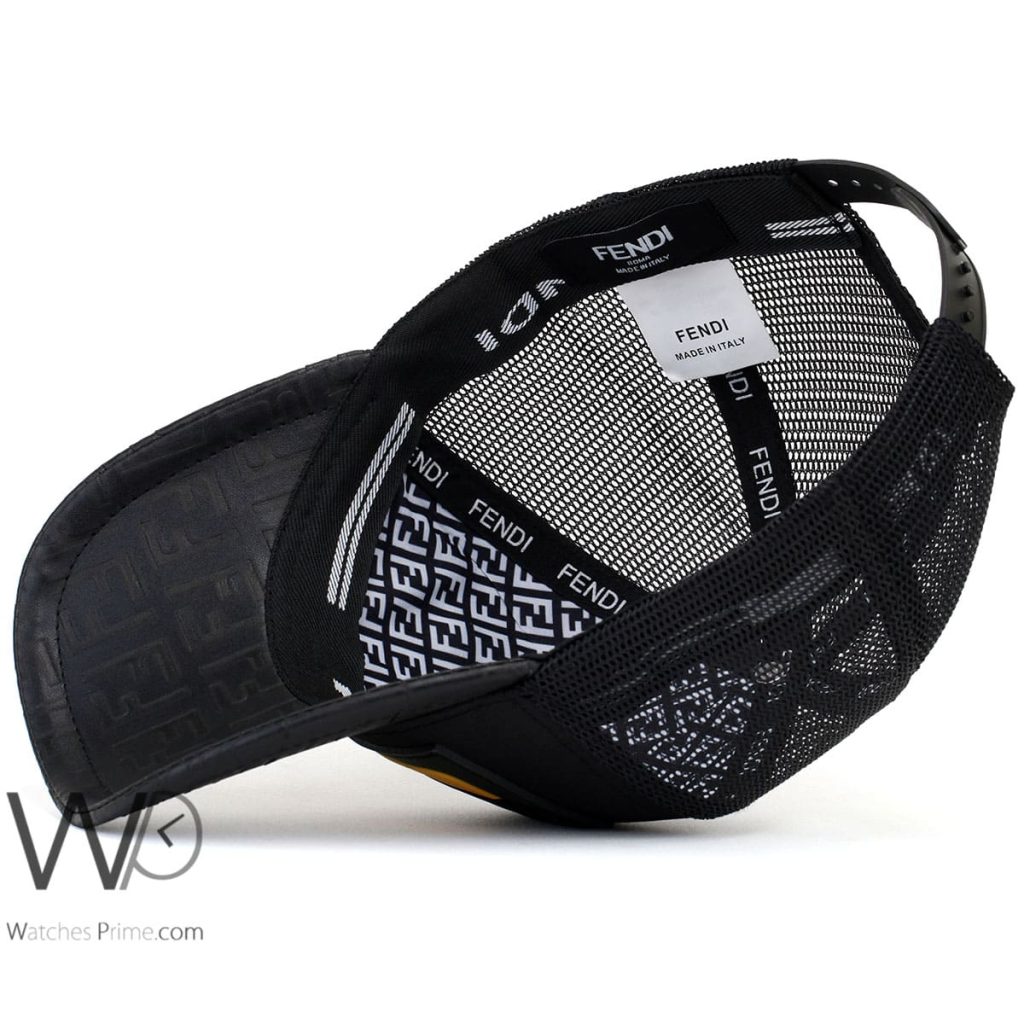 Fendi Roma Eye Black mesh snapback Cap | Watches Prime