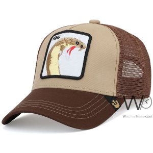Goorin bros trucker king cap brown mesh snapback hat
