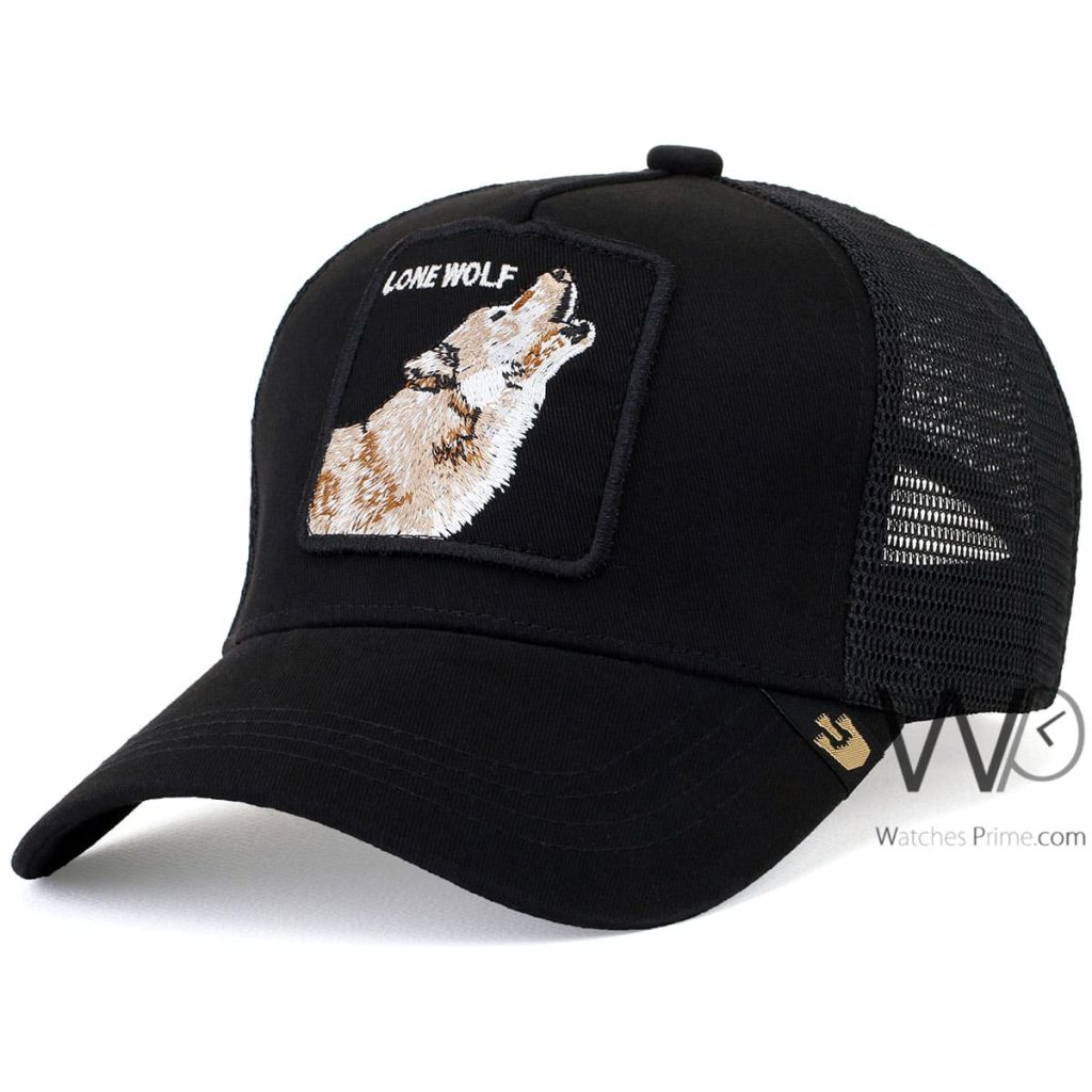 Goorin Bros Trucker Lone Wolf Black Cap | Watches Prime