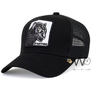 Goorin bros trucker panther cap black mesh snapback hat