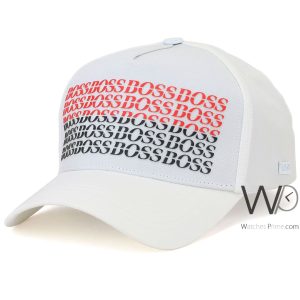 Hugo boss baseball cap white cotton hat
