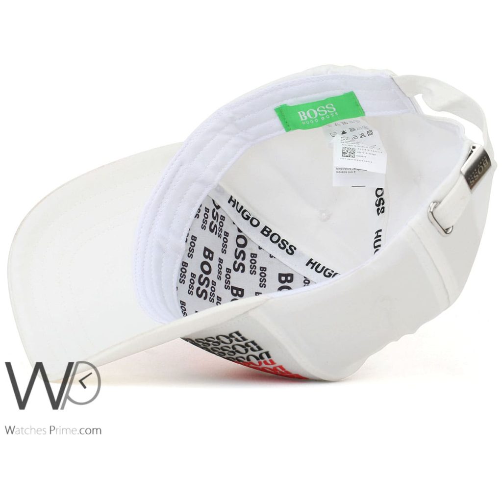 Hugo Boss White Cotton Baseball Cap | Watches Prime