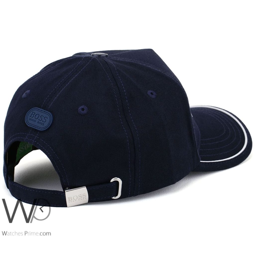 Hugo Boss Navy Blue Cotton Baseball Cap | Watches Prime