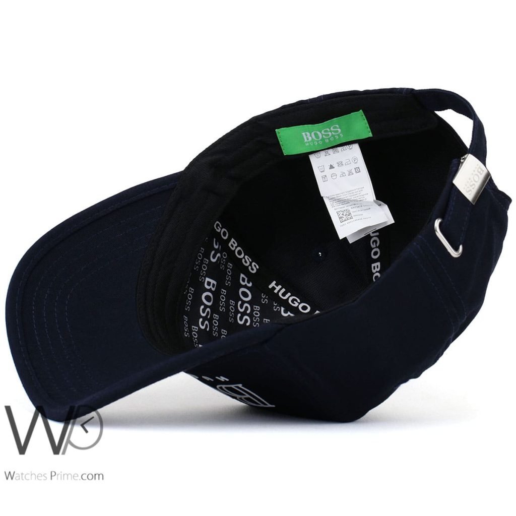 Hugo Boss Navy Blue Cotton Baseball Cap | Watches Prime