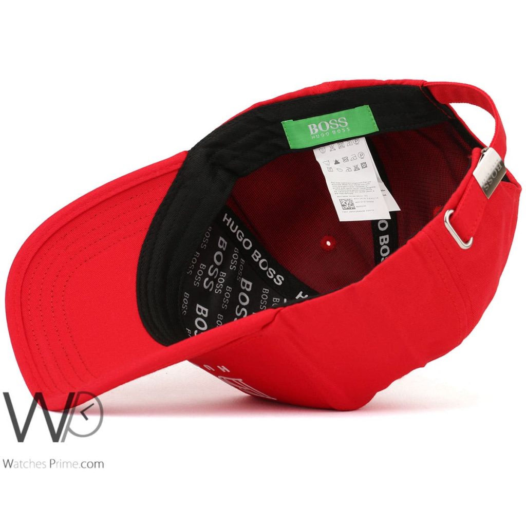 Hugo Boss Red Cotton Baseball Cap | Watches Prime