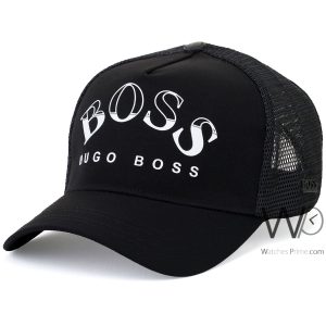 Hugo boss trucker cap black mesh snapback hat