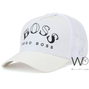 Hugo boss trucker cap white mesh snapback hat