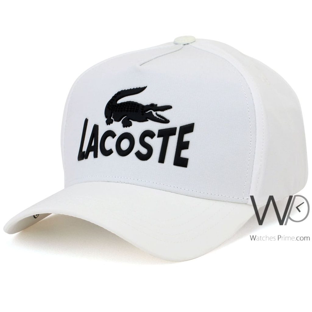 Lacoste Sport White Cotton Baseball Cap | Watches Prime