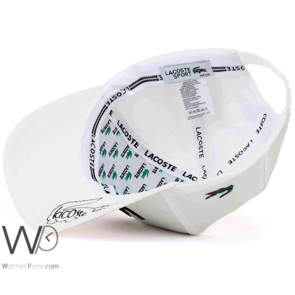 Lacoste Sport White Cotton Baseball Cap | Watches Prime