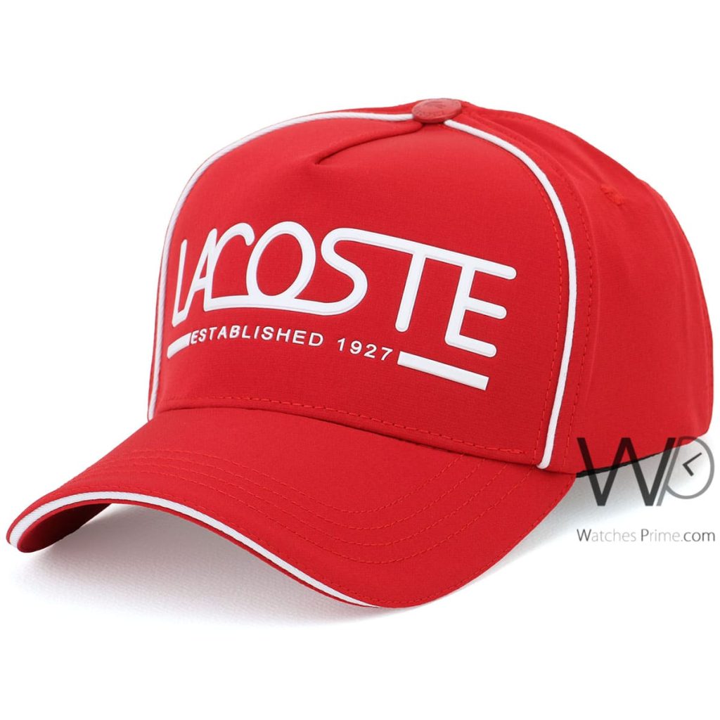 Lacoste Sport Red Cotton Baseball Cap | Watches Prime