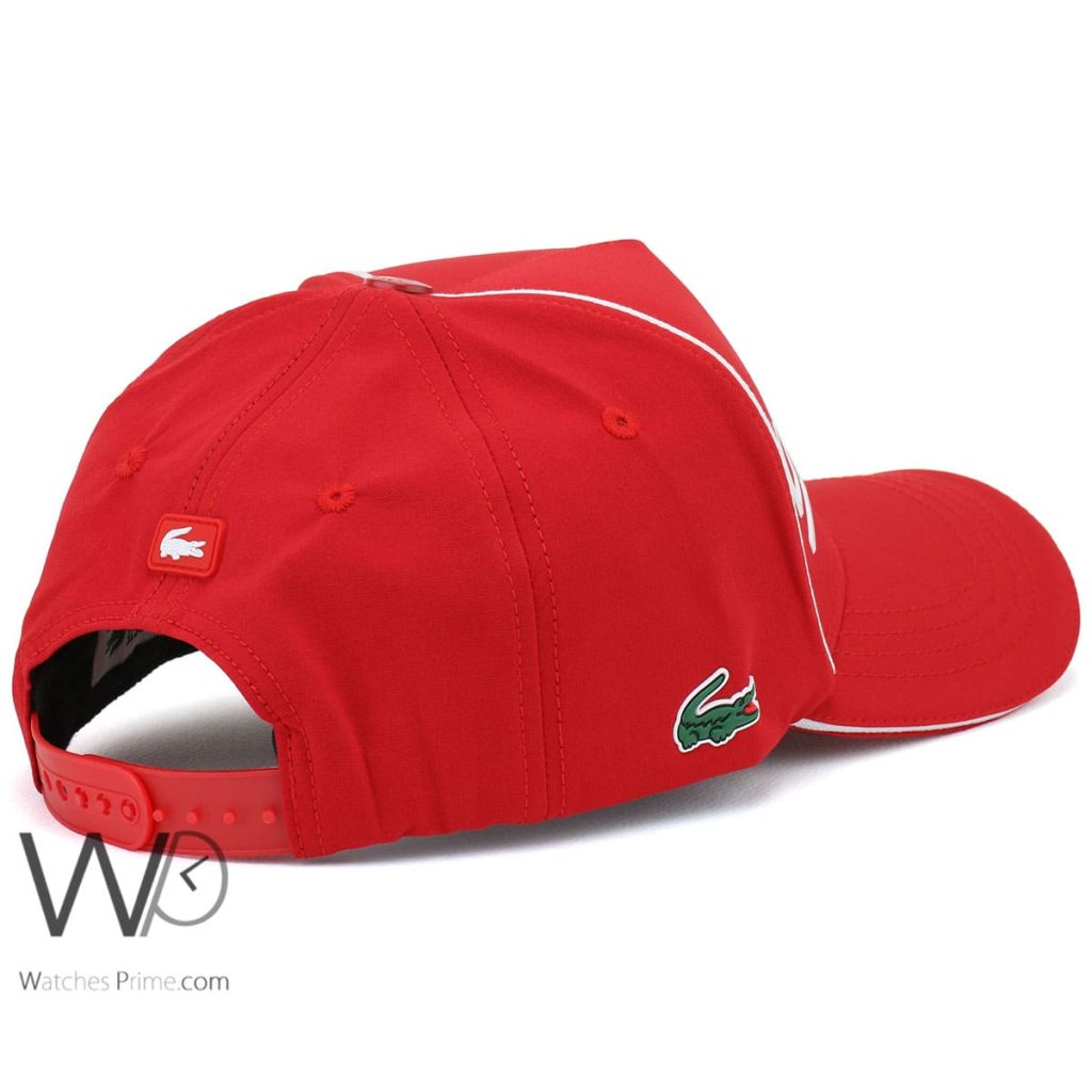 Lacoste Sport Red Cotton Baseball Cap | Watches Prime