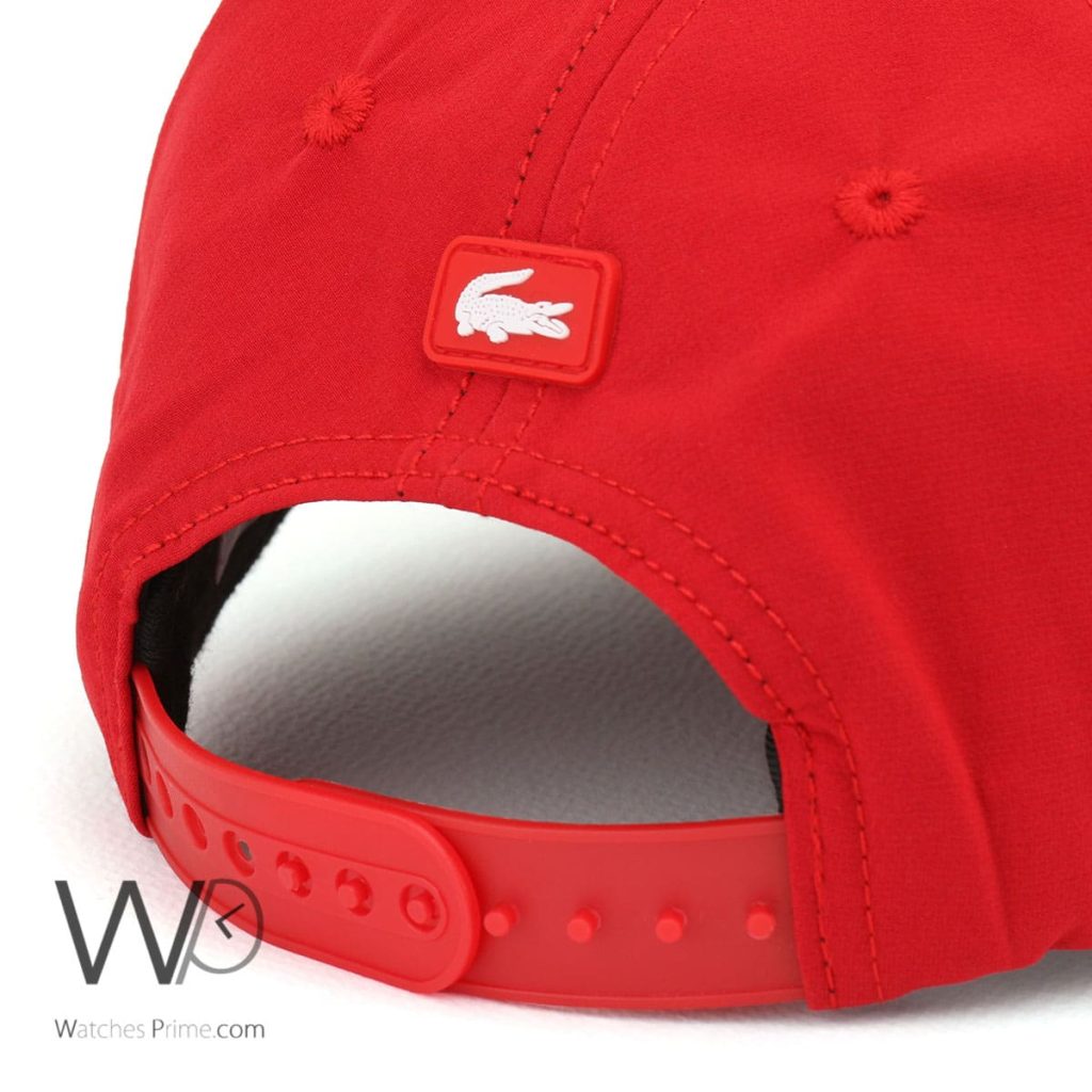 Lacoste Sport Red Cotton Baseball Cap | Watches Prime