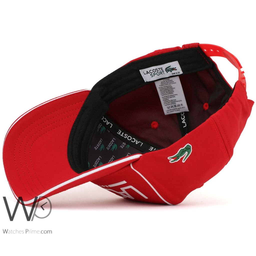 Lacoste Sport Red Cotton Baseball Cap | Watches Prime