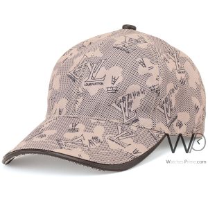 Louis vuitton lv pattern baseball cap beige sun hat