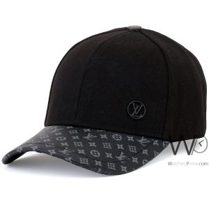 Louis vuitton lv pattern baseball cap black cotton hat