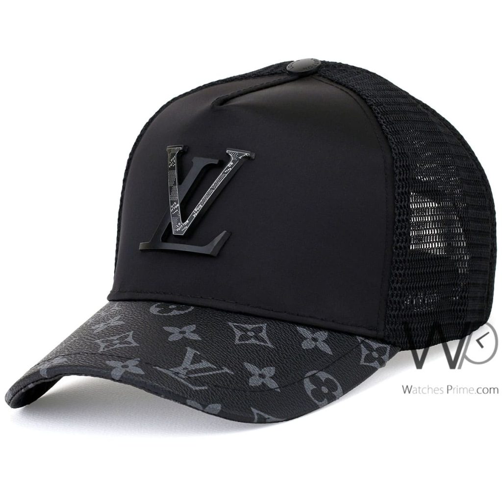 Louis Vuitton LV Black mesh snapback Cap | Watches Prime
