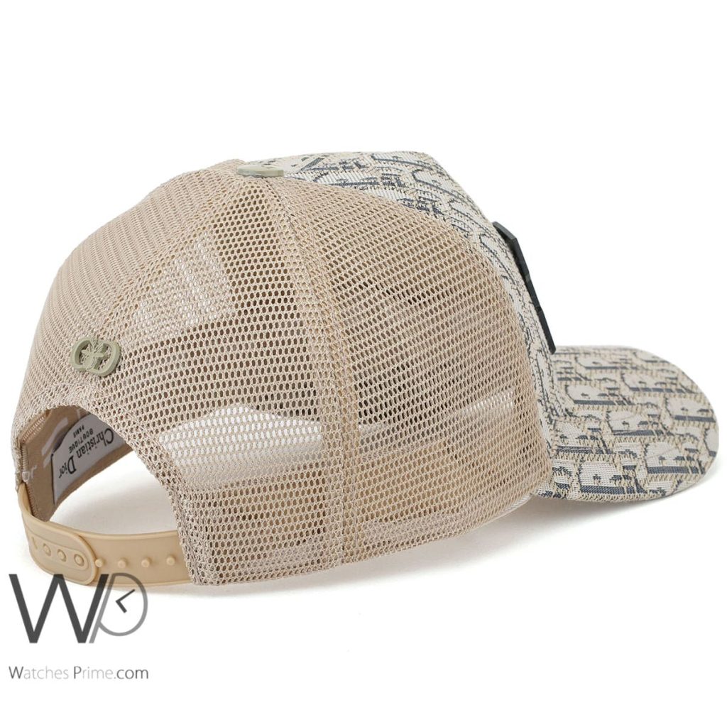 Patterned Christian Dior Trucker Beige Cap | Watches Prime