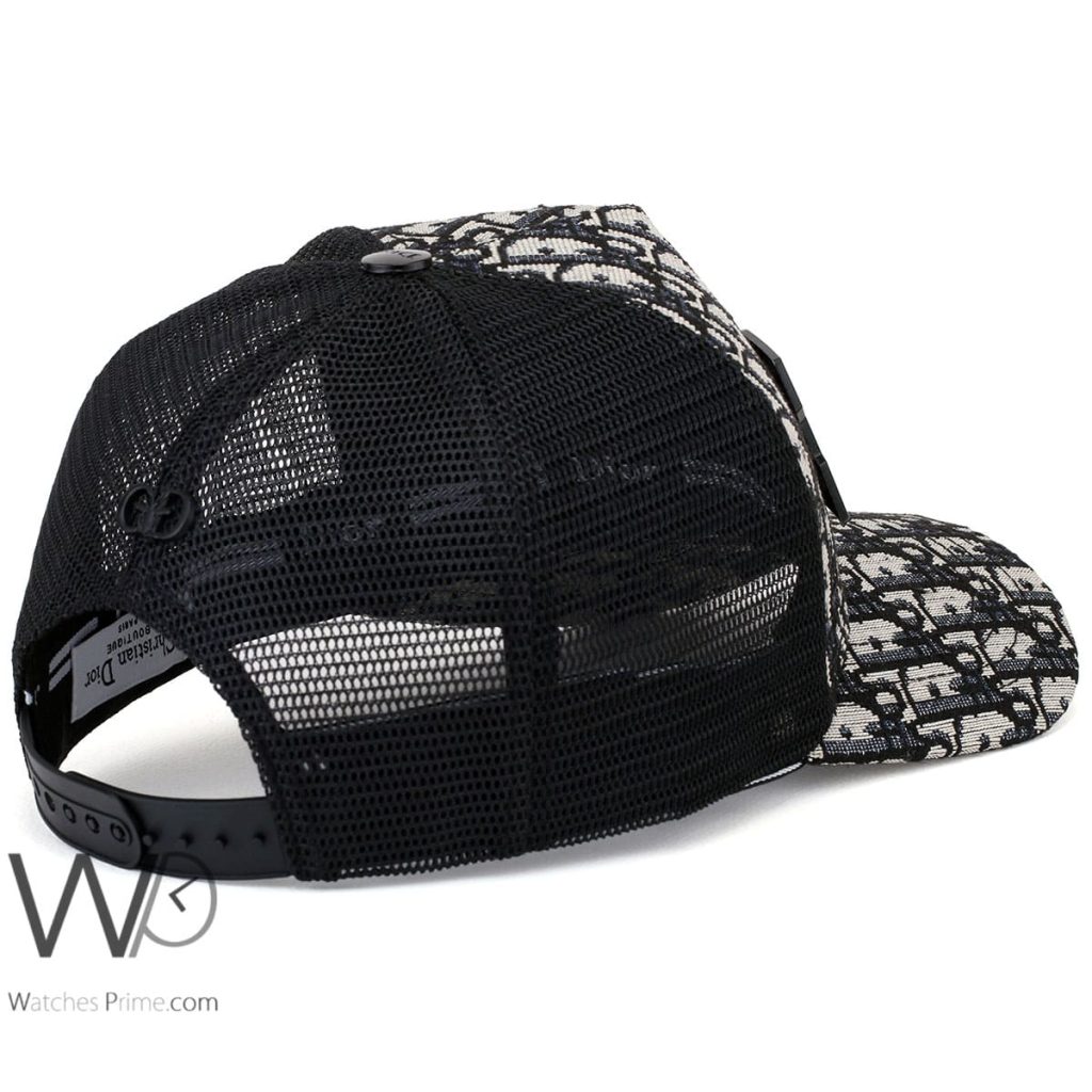 Patterned Christian Dior Trucker Black Cap | Watches Prime