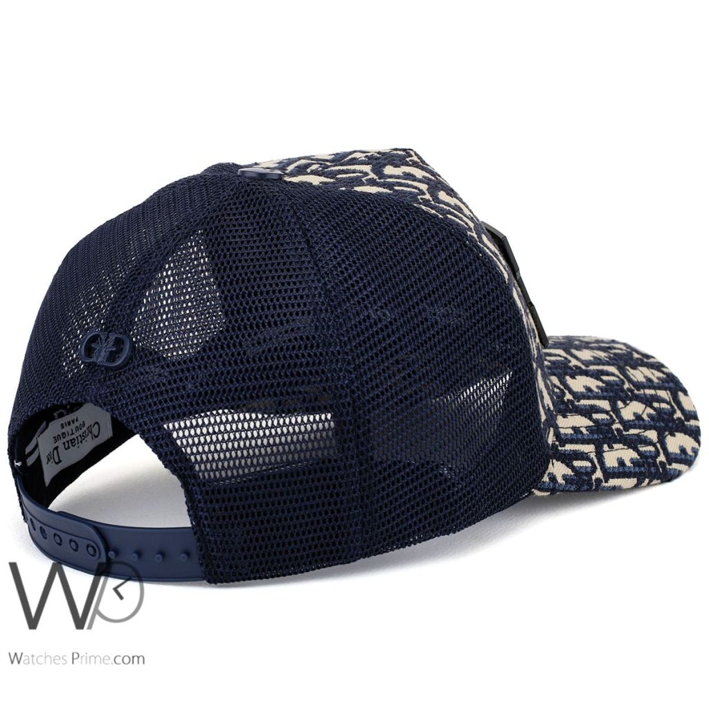 Patterned Christian Dior Trucker Blue Cap | Watches Prime