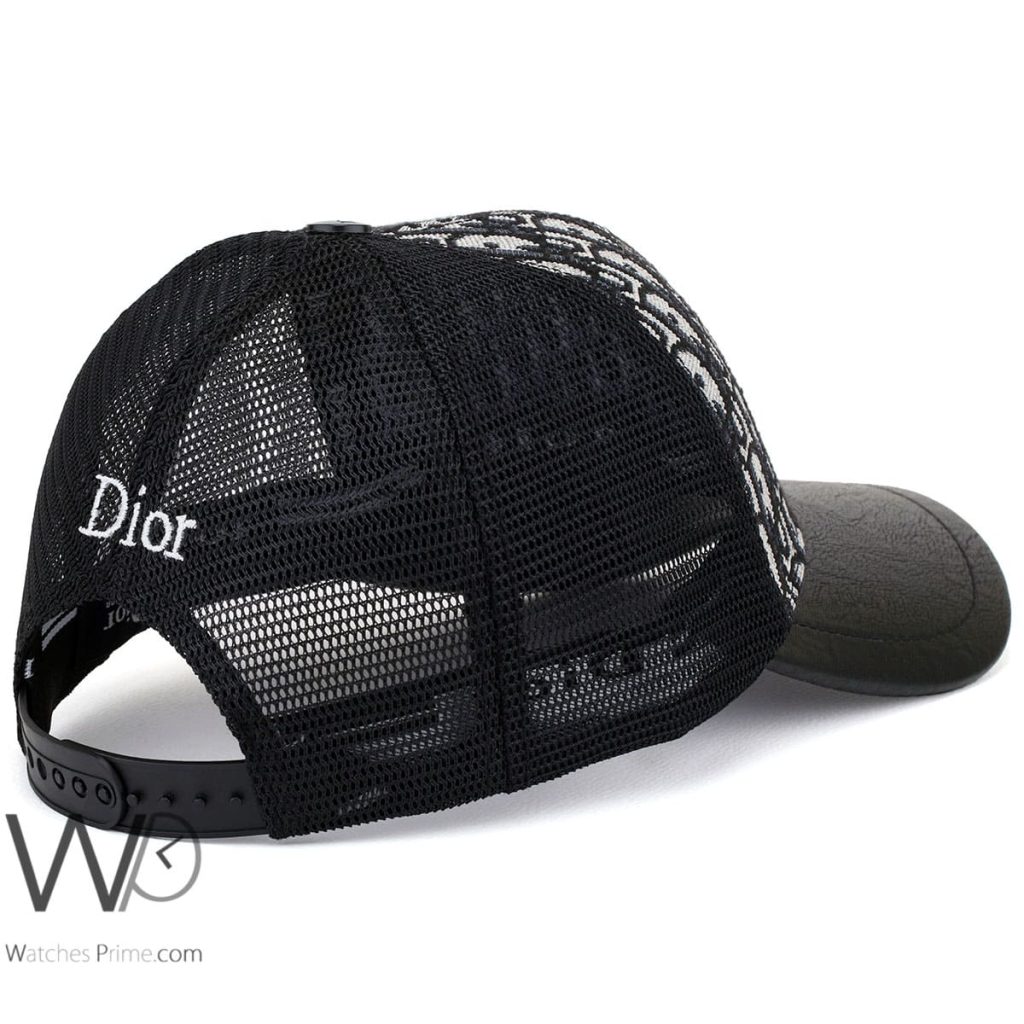 Patterned Christian Dior Trucker Black Cap | Watches Prime