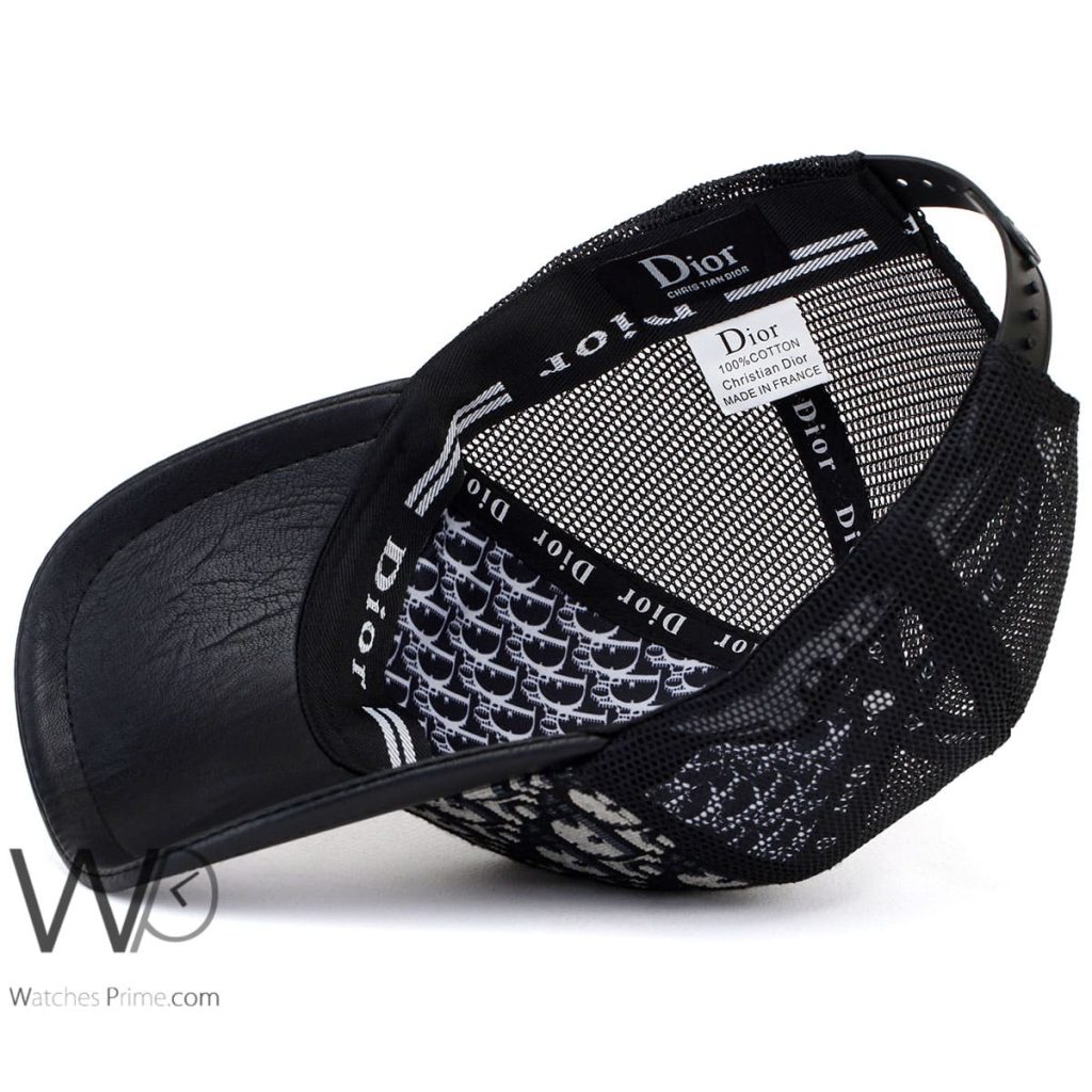 Patterned Christian Dior Trucker Black Cap | Watches Prime