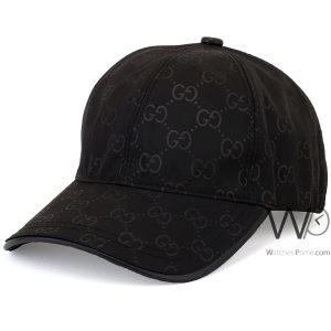 Patterned gucci gg baseball cap black hat